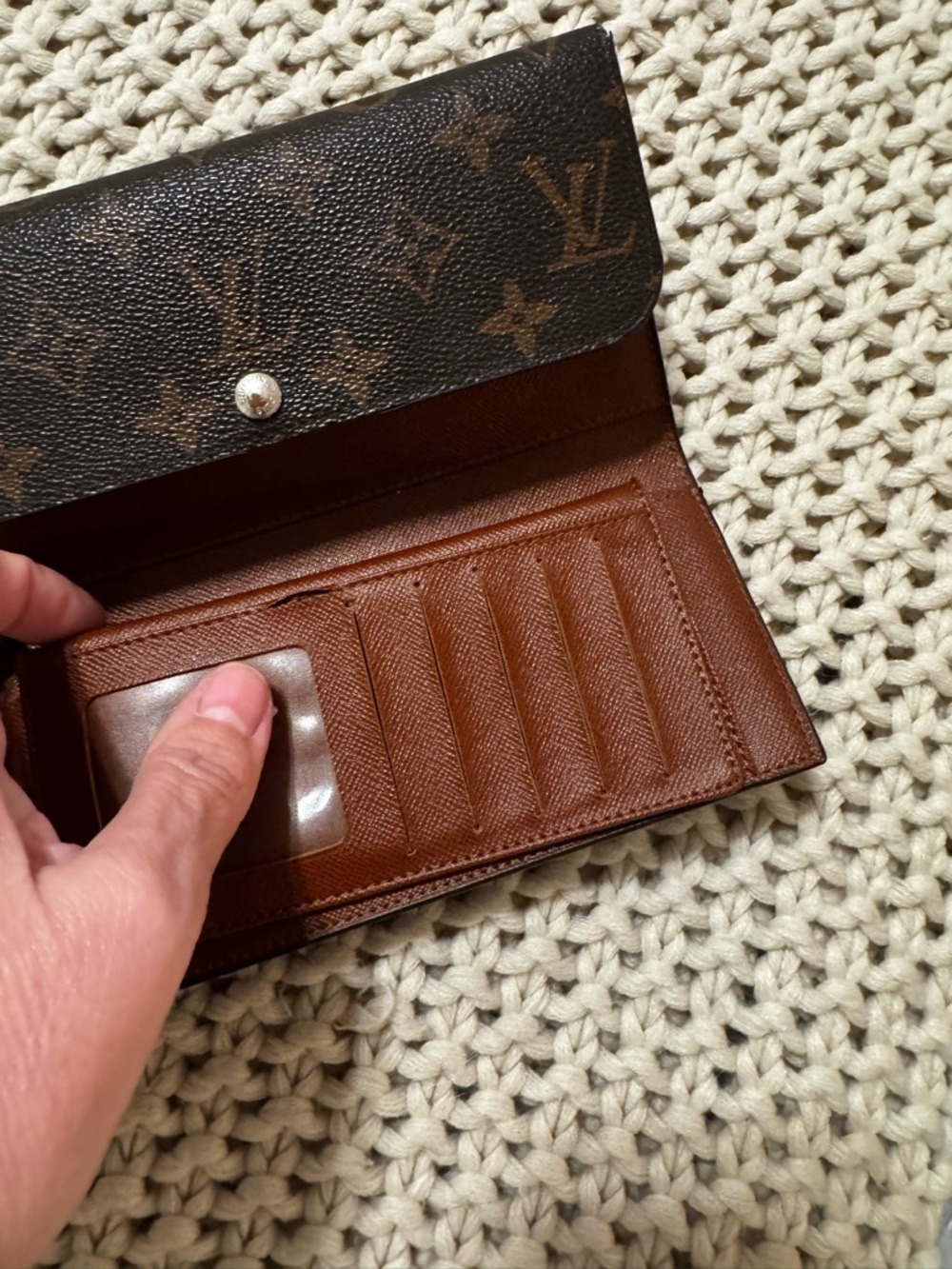 Louis Vuitton Brown Monogram Canvas Wallet - Picture 9 of 9
